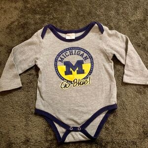University of Michigan Long Sleeve Onesie